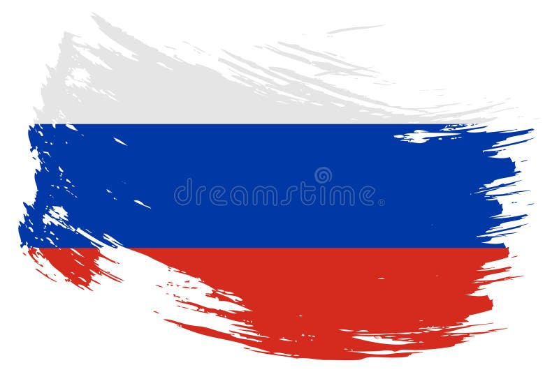 Russia flag map chaotic particles pattern Vector Image