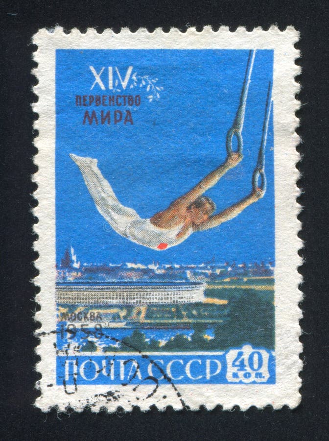 Gymnast on rings and view stock images Gymnast on rings and view stock images