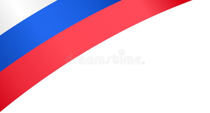 Russia flag wave isolated on png or transparent background,Symbol Russia,template  for banner,card,advertising ,promote,and business matching country poster,  vector illustration Stock Vector