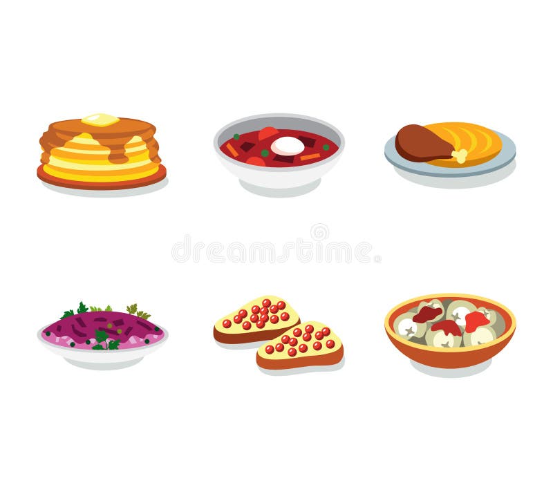 Russia food flat vector icon
