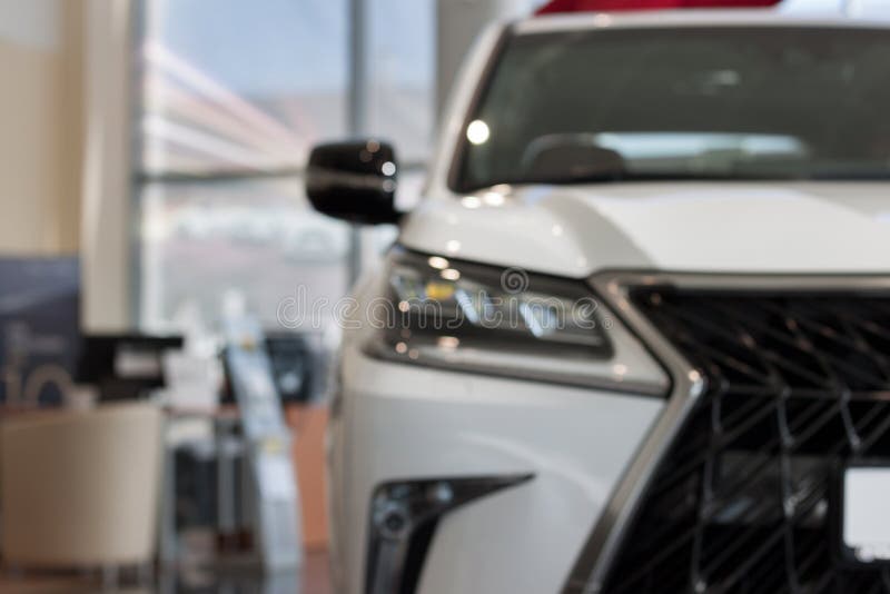 Russia, Izhevsk - April 21, 2018:Showroom Lexus. New cars at dealer showroom. royalty free stock images Russia, Izhevsk - April 21, 2018:Showroom Lexus. New cars at dealer showroom. royalty free stock images