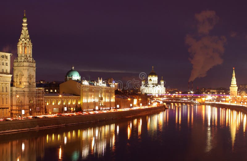 Russia, Moscow, night