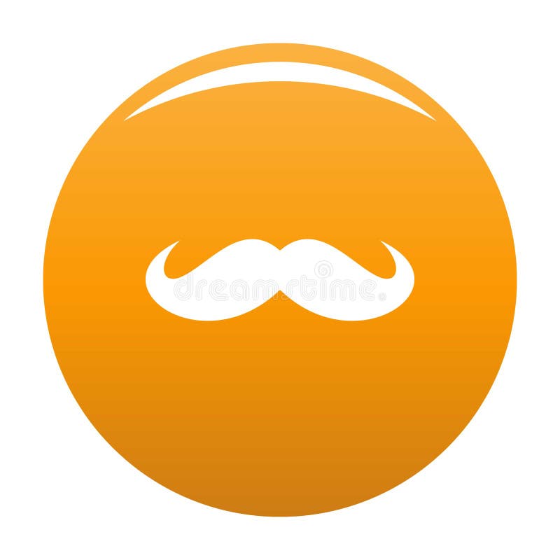 Russia Mustache Icon Orange Stock Illustration - Illustration of curly ...