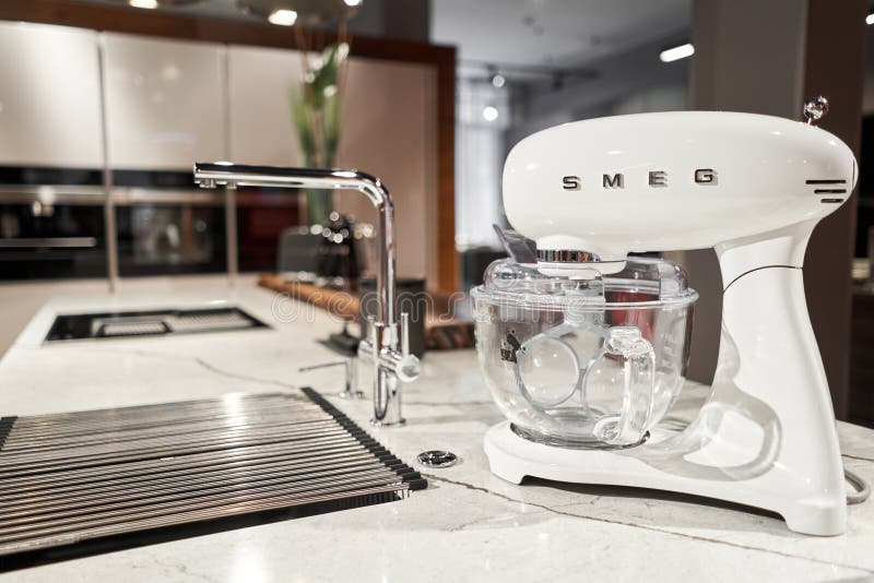 SMEG kettle with white kitchen background Stock Photo - Alamy