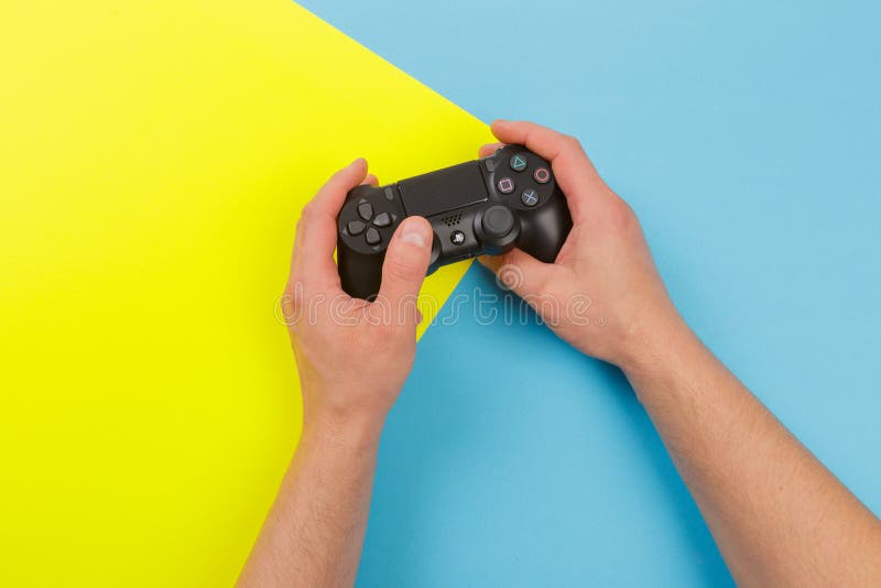 Playstation 4 Ps4 Controller And Game Stock Photo - Download Image