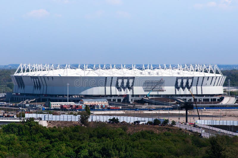 Moscow, Russia - May, 2018: Otkrytie Arena. Home Stadium of Spartak  Football Team Editorial Photo - Image of modern, lukoil: 118124116