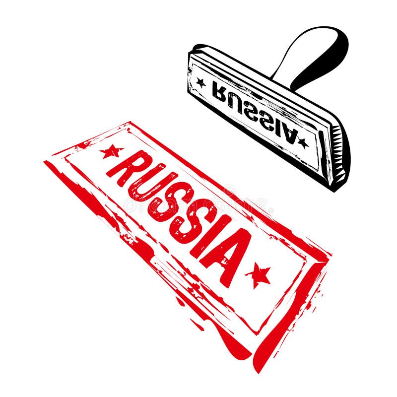 Russia rubber stamp royalty free illustration