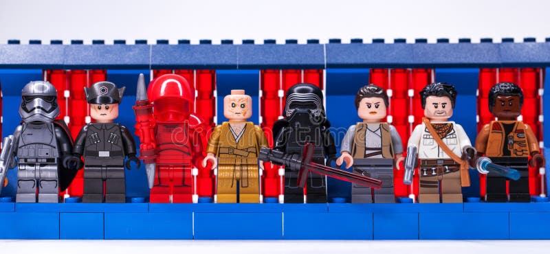 RUSSIA, SAMARA, FEBRUARY 15, 2020 - Lego Star Wars Minifigures Constructor characters first order and rebels
