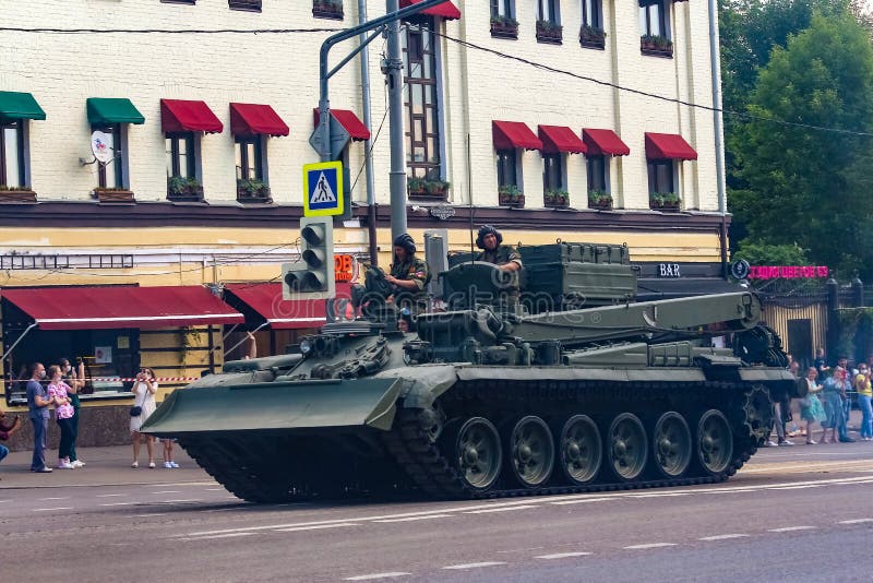 Russian Armoured Recovery Vehicle Brem 1 At Military Parade Editorial