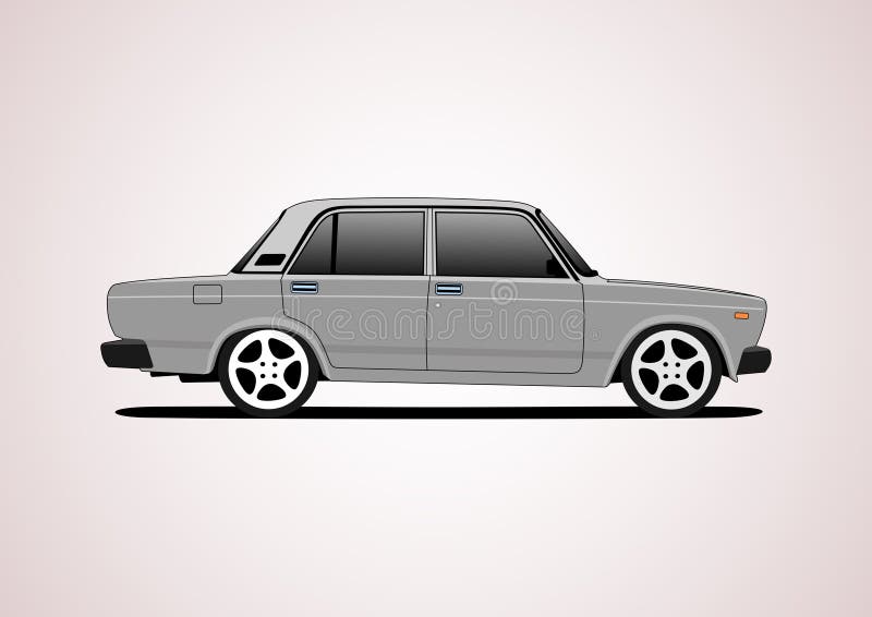 Рисунок жигули сбоку