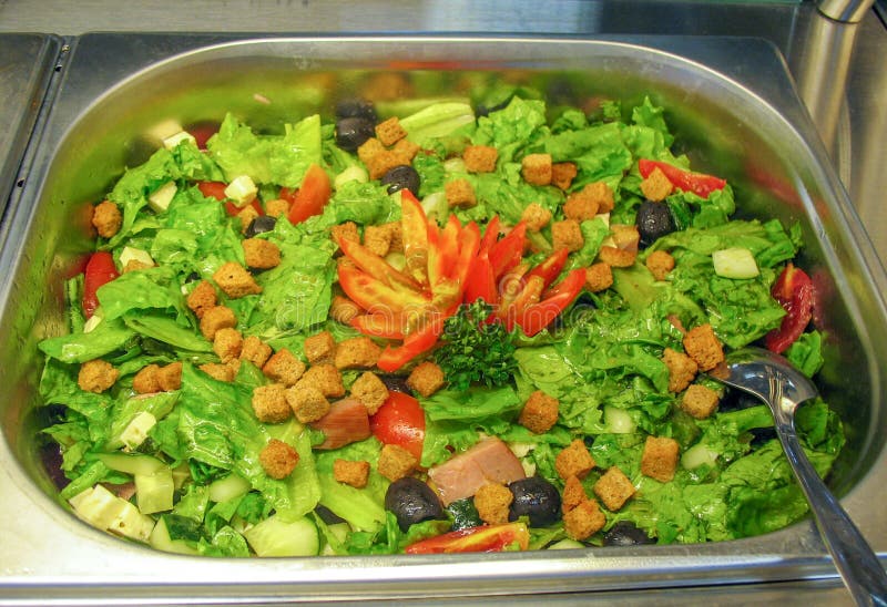 A Vegetable Salad in Russian Cuisine Canteen Stock Image Image of