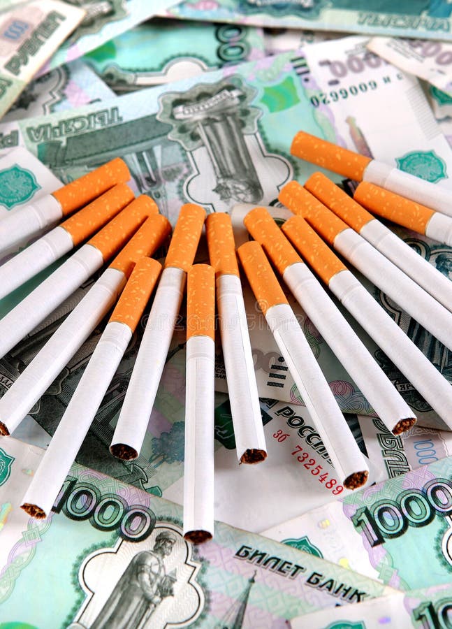 Russian Currency and a Cigarettes
