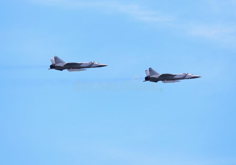 Russian fighters with rockets