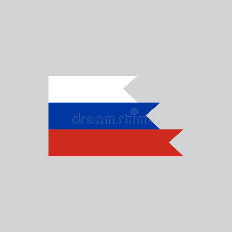Russian Flag Icon Logo Design Vector Template Stock Vector