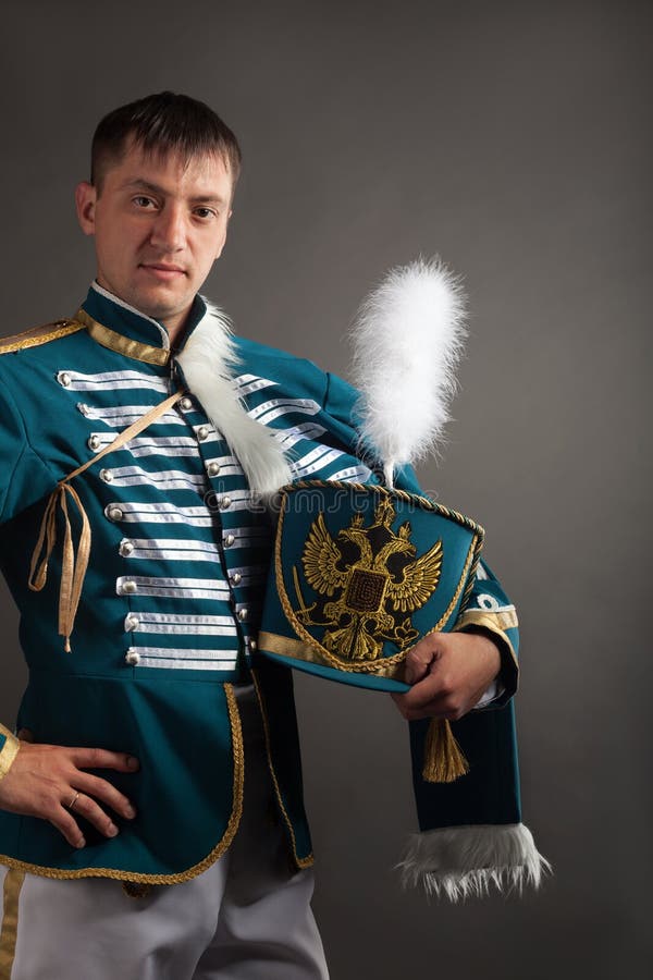 Russian hussar stock image. Image of enlisted, costume 23758801
