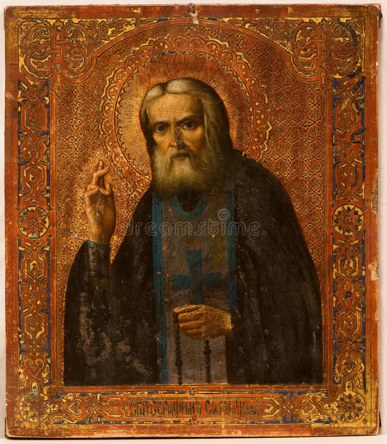 Russian icon painted on wood