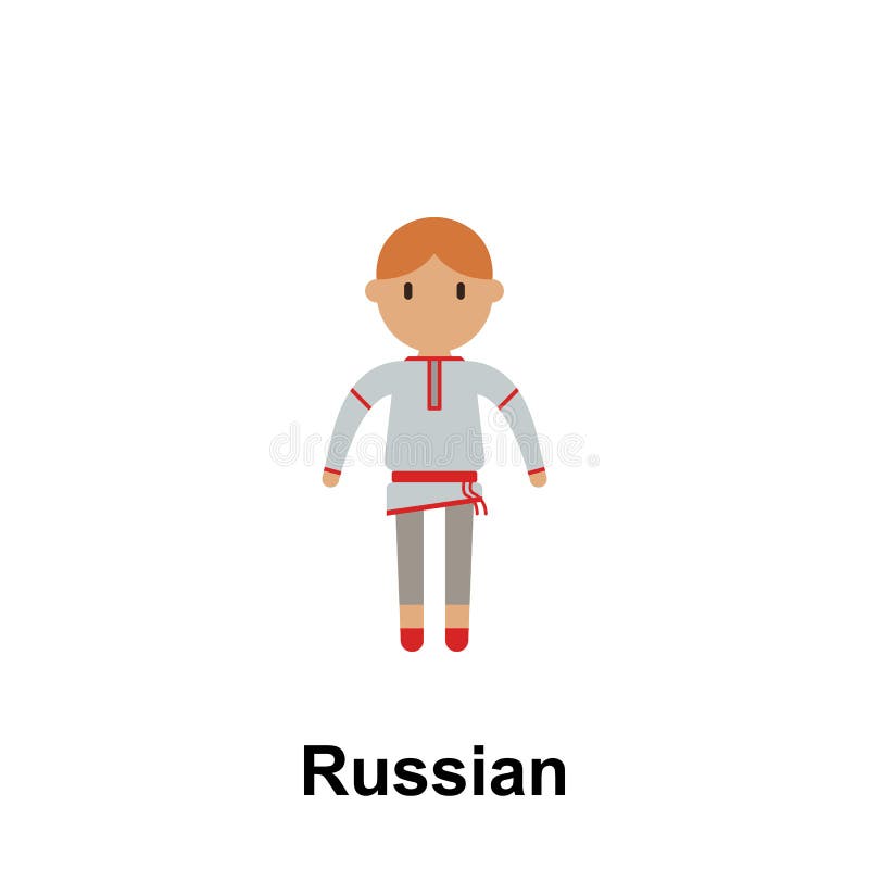 Russian, Man Cartoon Icon. Element of People Around the World Color ...