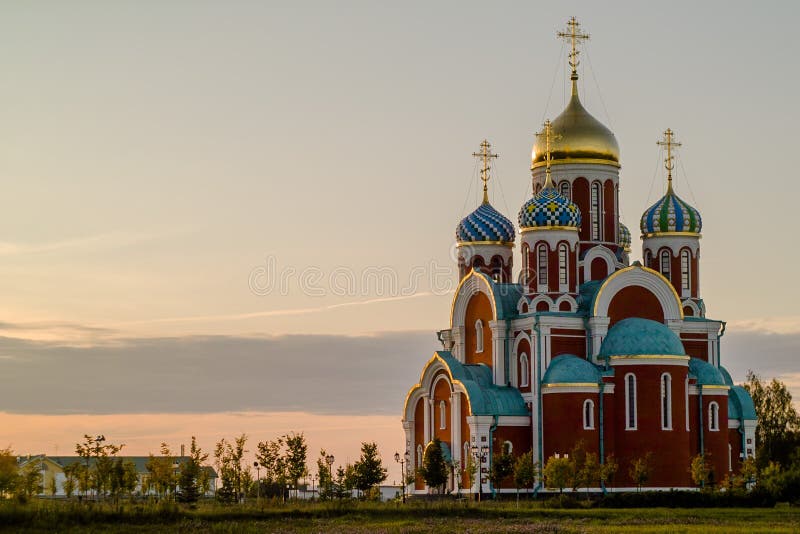 Russian Orthodox Church in honor of Saint George in the Kaluga region (Russia). stock image Russian Orthodox Church in honor of Saint George in the Kaluga region (Russia). stock image