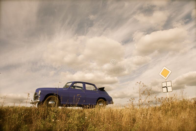 Russian retro car stock photo