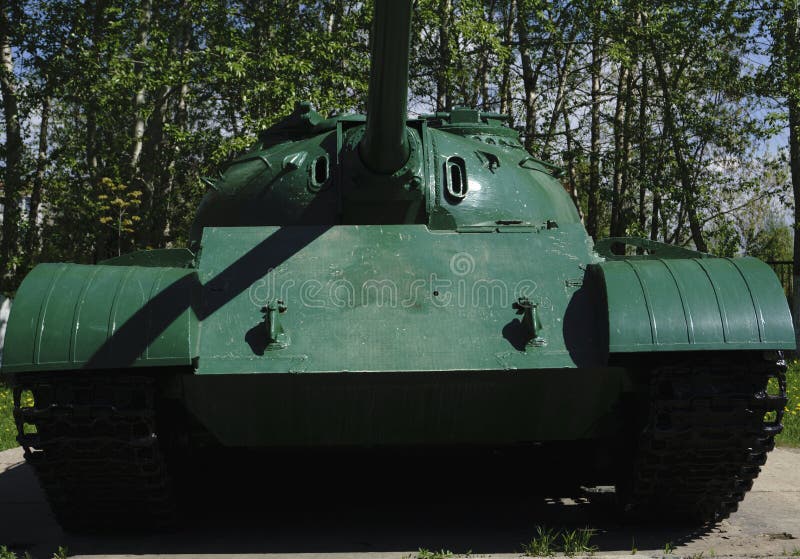 Russian retro tanks from second world war stock photo