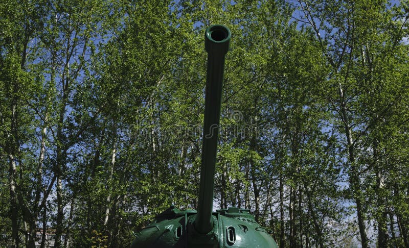 Russian retro tanks from second world war stock photo