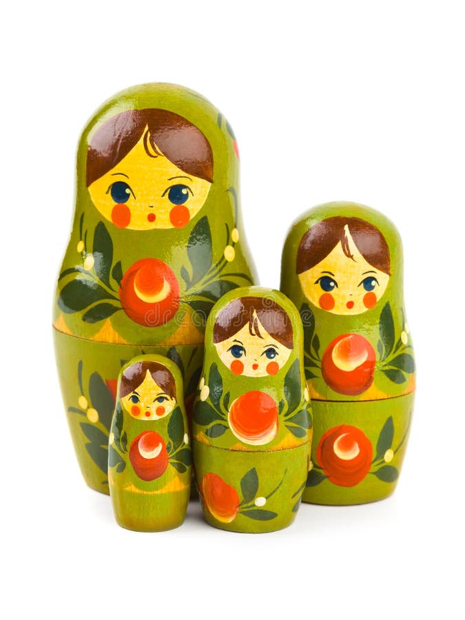 Russian retro toy matrioska stock images