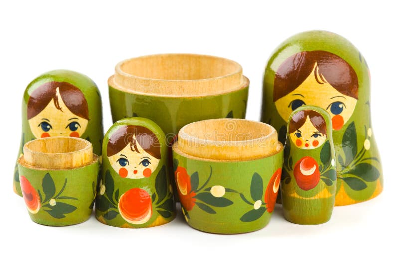 Russian retro toy matrioska royalty free stock photos
