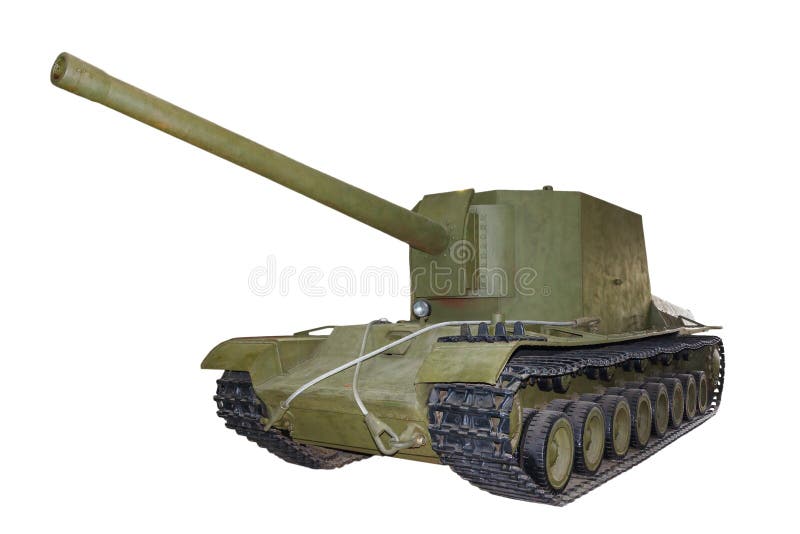 Russian self-propelled gun SU100Y isolated