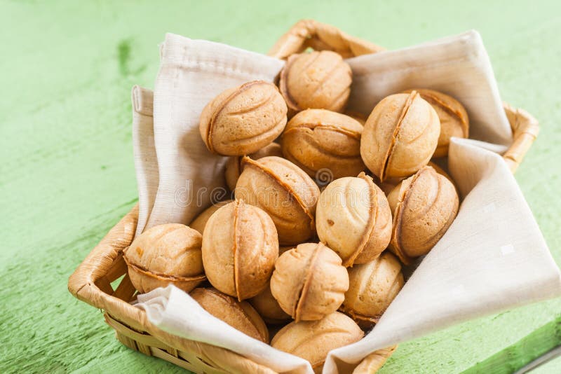 Russian Shortbread in the Shape of Nuts Stock Image Image of gourmet