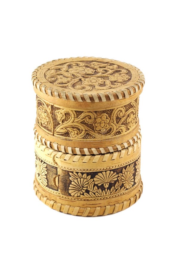 Russian Souvenir. Jewellery Box Bark Of A Tree Picture. Image 4059531