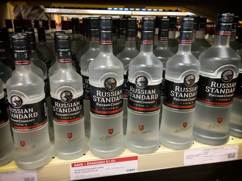 Russian Standard Vodka Retail Liquor Store Shelf