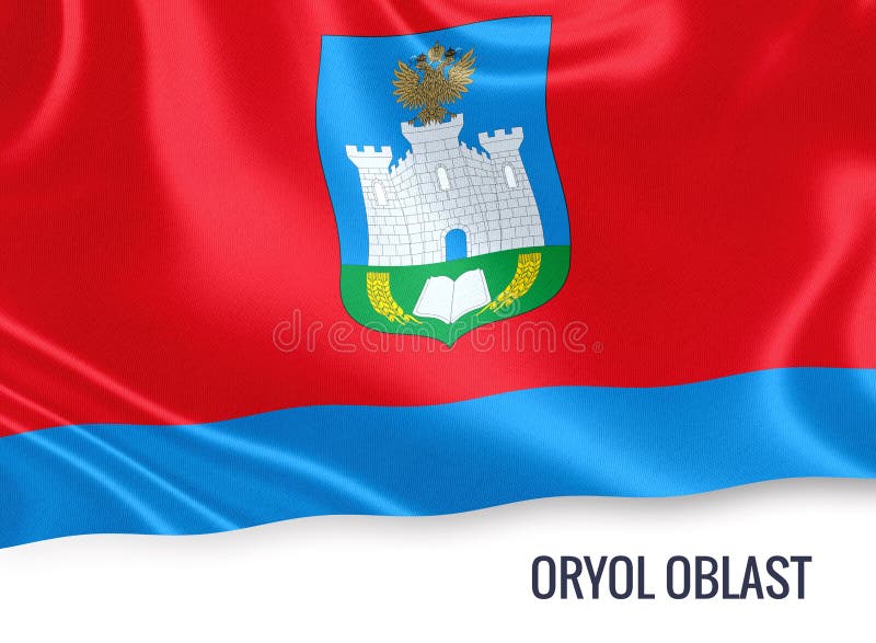 Oryol oblast flag, Russian Federation, vector illustration Stock