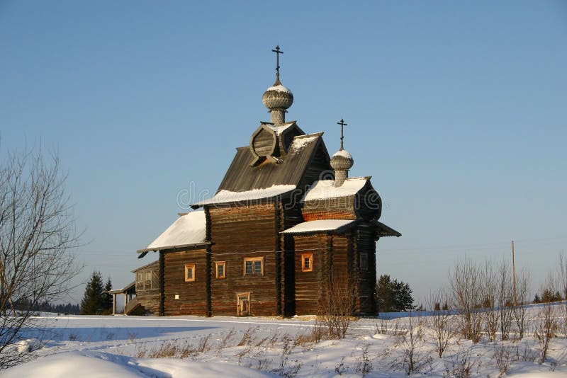 Russian wooden cathedral of XVIII century