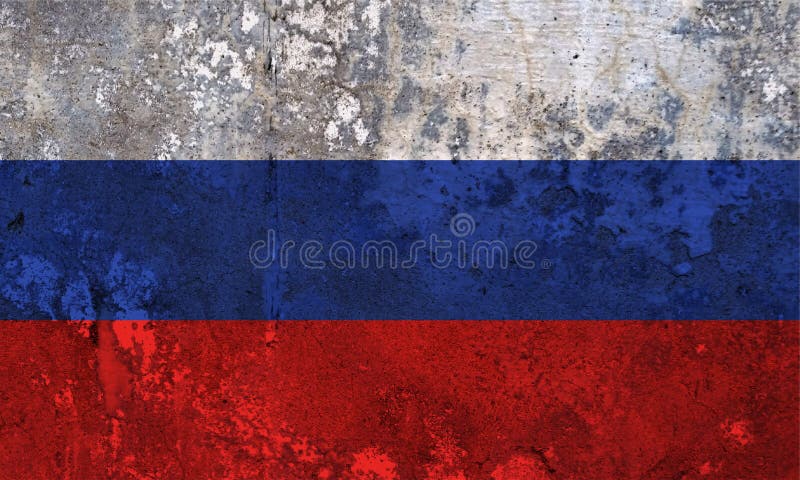 Foto de Bandeira Da Federação Russa No Fundo Azul Escuro e mais