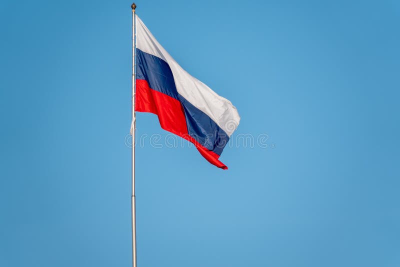 russische Flagge, Stock Bild