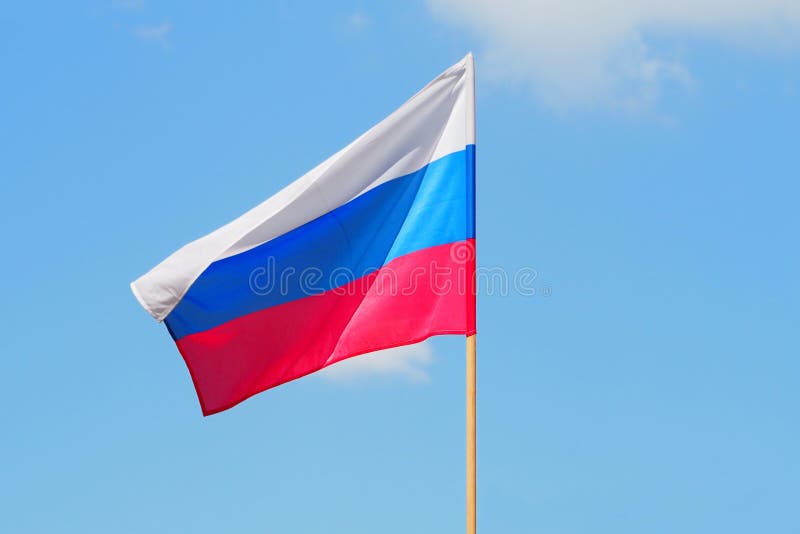 Russische vlag royalty-vrije stock foto
