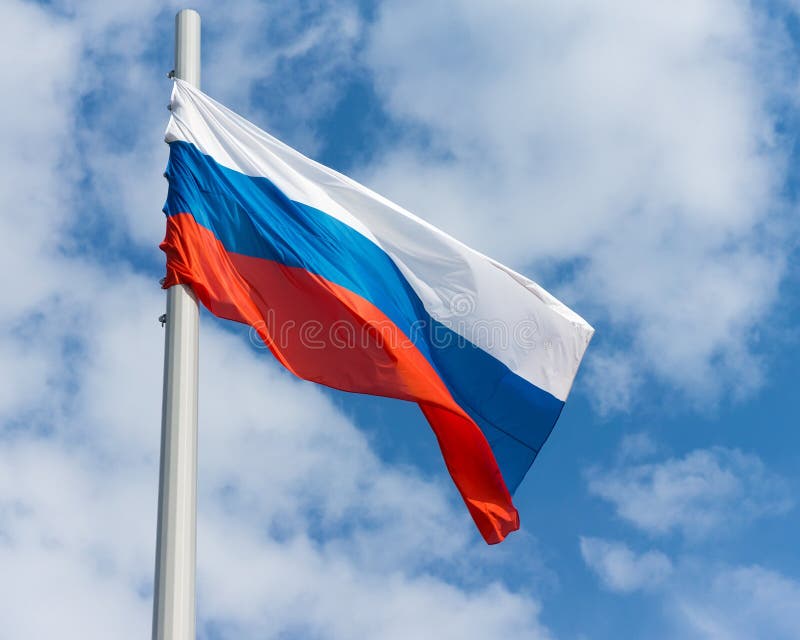 Russische vlag royalty-vrije stock foto's