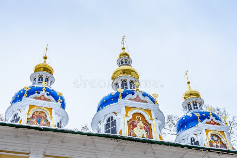 Russisch-orthodoxes Kloster stockbild