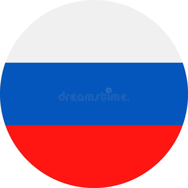 russland-flaggen-vektor-runde-flache-ikone-stock-abbildung
