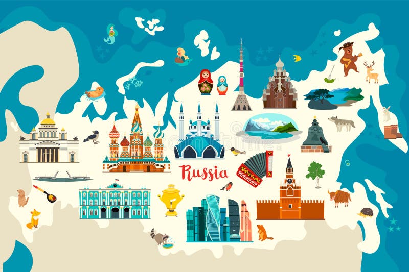 Russland - Karte vektor abbildung. Illustration von karte - 34428432