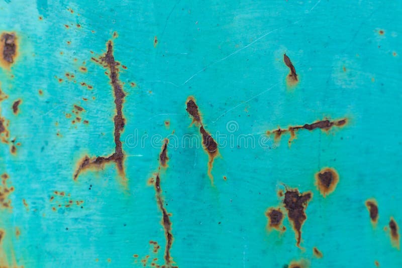 Rust Appears through Paint on Metal Doors Stock Photo Image of dirty