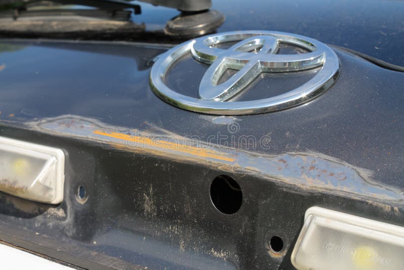 Rust on the Body of a Toyota Car Editorial Stock Image Image of