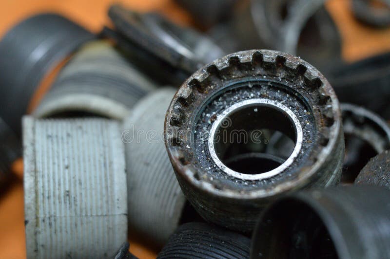 Rust and Dirt on Bicycle Parts Stock Image Image of component, metal