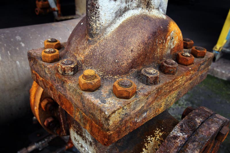 Rust on nuts and bolts. stock image. Image of heavy, open 70332541