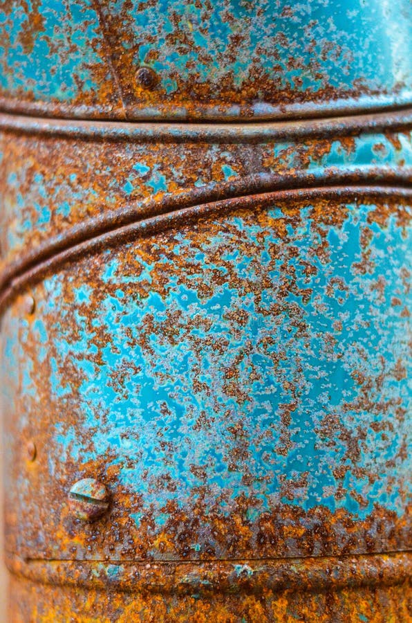 Rust Patterns and Old Paint Make Bright Colorful Patterns on the