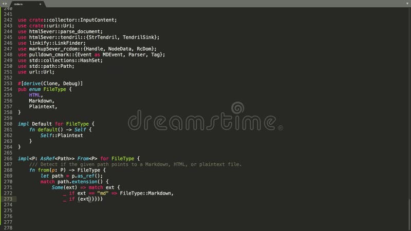 Rust Programming Language Source Code Typing Effect. Rust Programmer ...