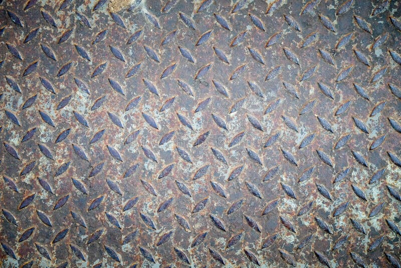 Rusted Diamond Steel Plate Background Texture Stock Image Image of