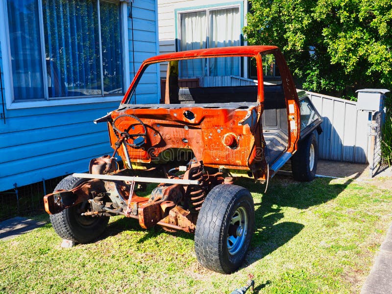 Rusted Dismantled Truck Chassis