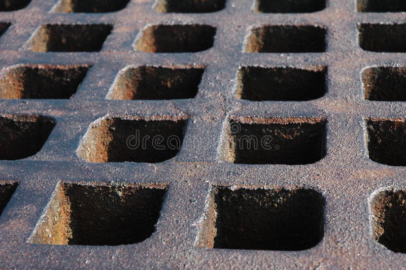 Rusted drain stock image. Image of squares, rusted, metal 292193