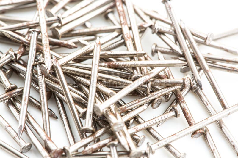 Rusted Nails Over White Background Stock Photos Free & RoyaltyFree